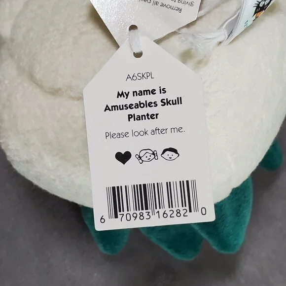 Authentic Jellycat London Amuseables Skull Planter Plush 2025 Halloween NEW - Picture 6 of 9